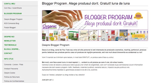 Organic baby bloggeri